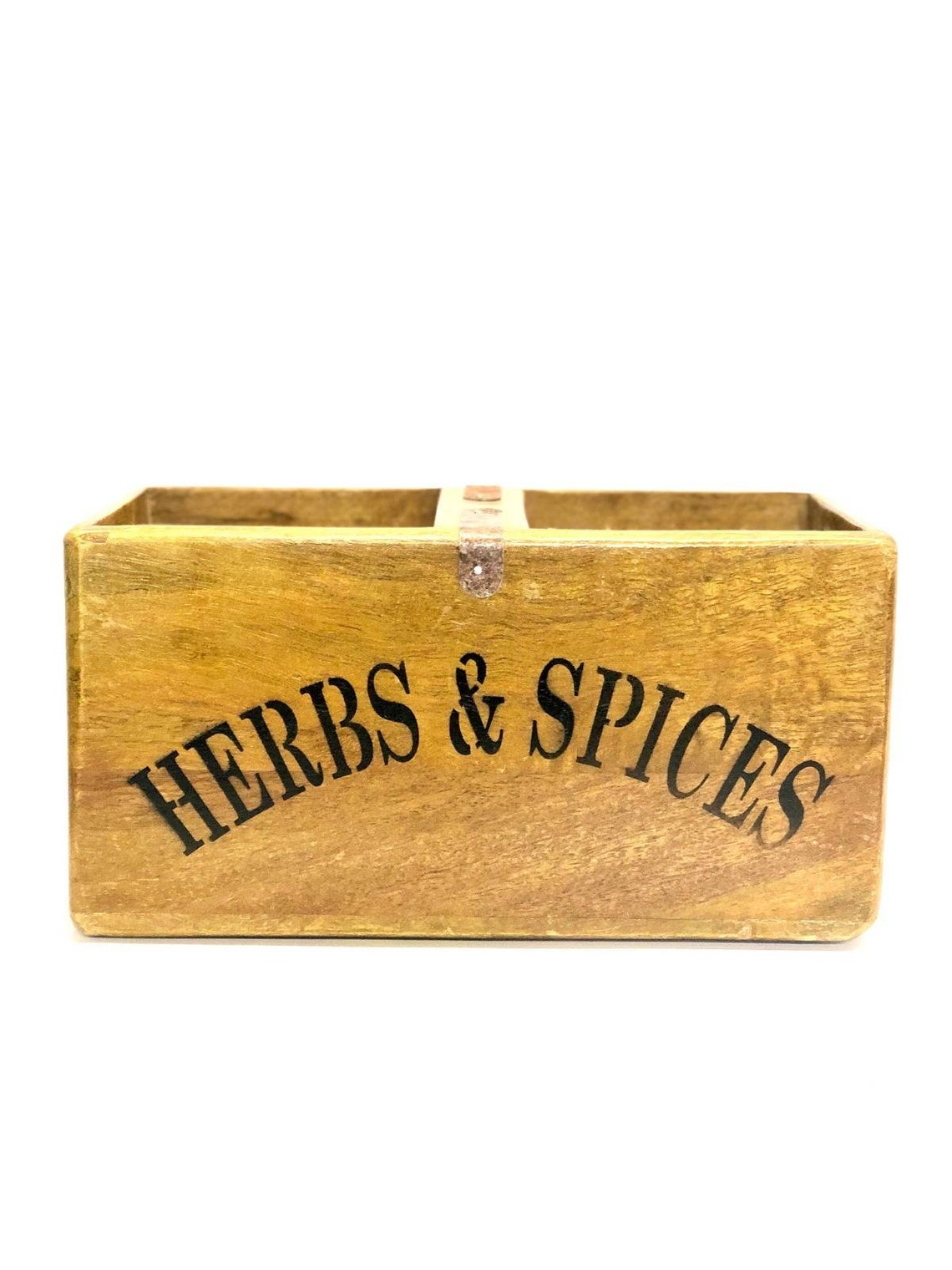 Rustic Wooden Storage Box HERBS AND SPICES Organiser. Etsy