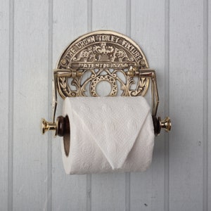 Victorian Style Toilet Roll Holder The Crown Toilet Fixture Brass with Screws Traditional Toilet Paper Holder