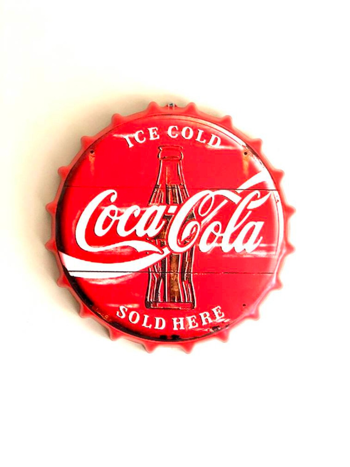 COCA COLA Bar Metal Wall Signs. Rustic Style Bottle Top 30cm | Etsy