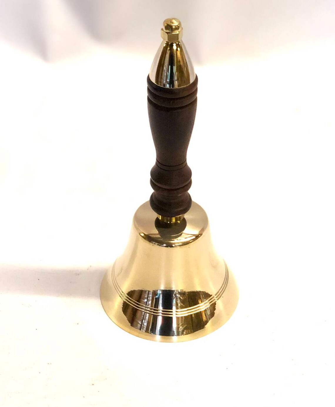 Antique Wooden Handle Brass Bell Last Order Bell Reception Etsy UK