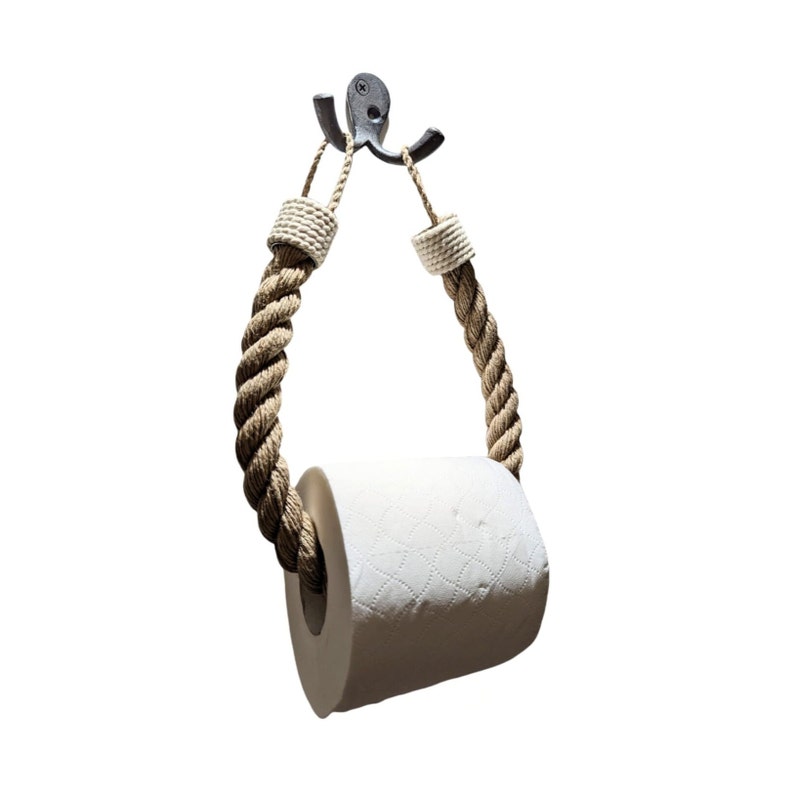 Retro Style Rope Toilet Roll Holder/towel Rail Bohemian Etsy UK