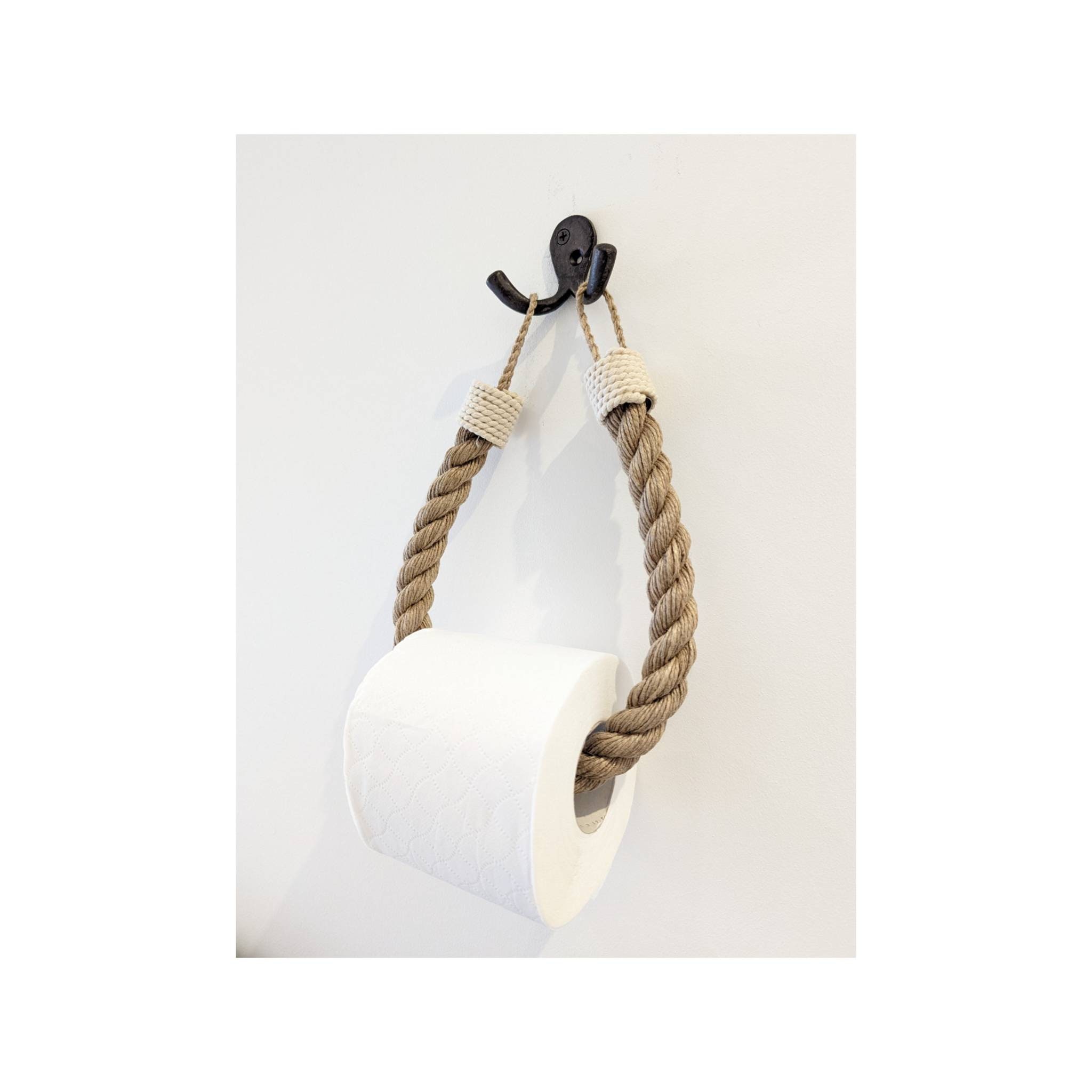 Retro Style Rope Toilet Roll Holder/towel Rail Bohemian Etsy UK