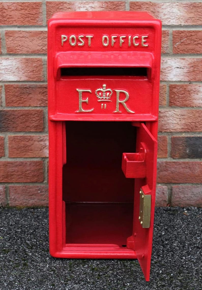 Royal Mail ER/GR Post Box Mailbox Cast Iron Red - Etsy UK