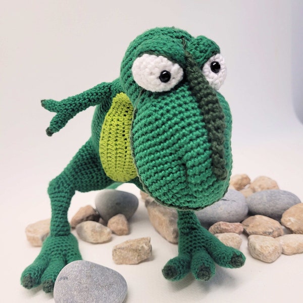 T-mothy der T-Rex, handgemachter Amigurumi-Dinosaurier zur Dekoration