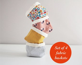 Fabric Baskets Handmade Craft Storage Handmade Succulents Pot Holder Toys Birthday Polka Dot Fabric Basket Gift Bag Treats
