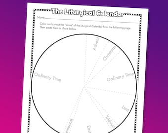 Printable Liturgical Calendar Worksheet | Digital Download