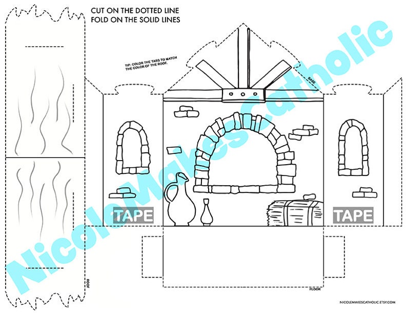 Printable 3D Christmas Nativity Scene Display Set Activity Paper ...