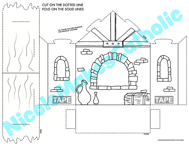 Printable 3D Christmas Nativity Scene Display Set Activity Paper ...