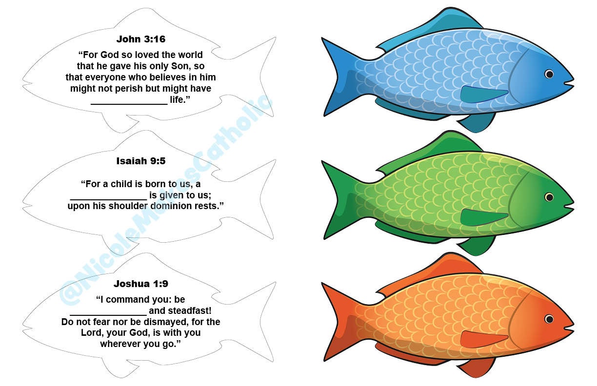 Printable Bible Verse Search Fishing Activity | Digital Download - Etsy