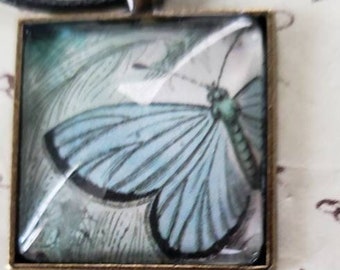 Ephemeral Blue Wing, a Handmade Pendant Necklace