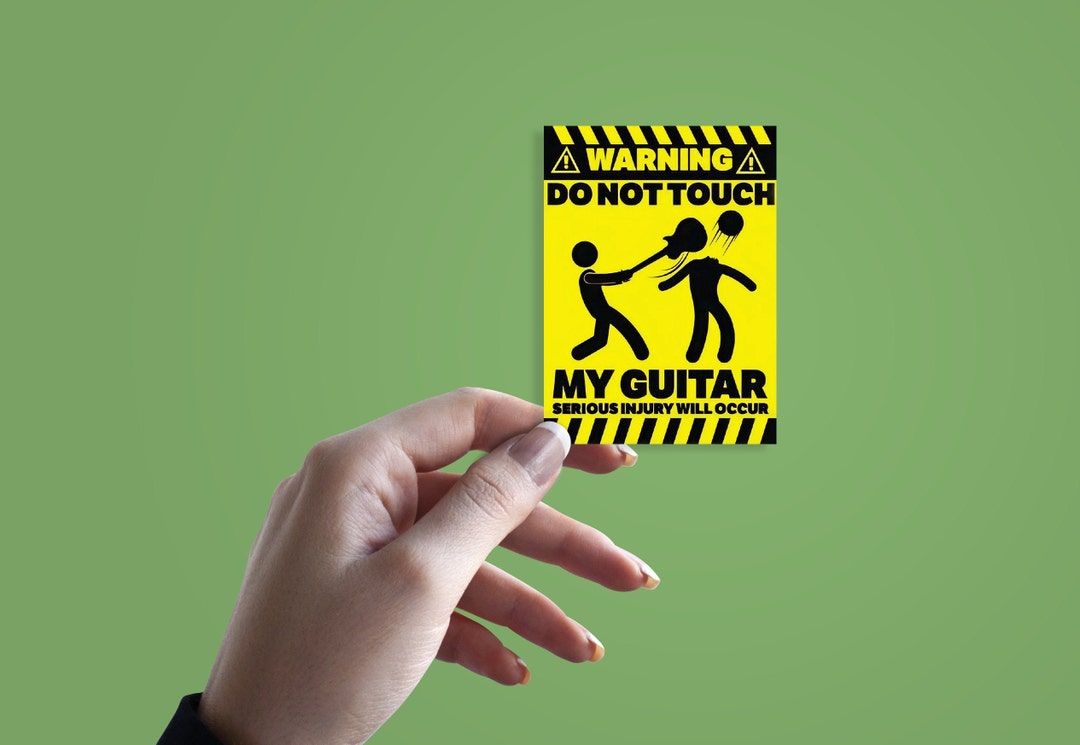 Funny Sticker for Guitar, Sticker for Guitar Case, Stickers Music, Gift