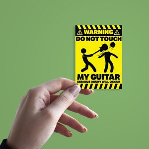 Funny Sticker For Guitar, Sticker For Guitar Case, Stickers Music, Gift for Music Lovers