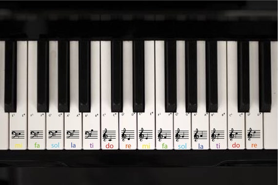 Autocollants de note de piano Clavier de piano Autocollants de note de  clavier de