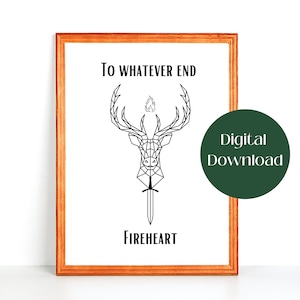 A qualunque fine Fireheart / TOG / Sarah J Maas / Trono di vetro Arte digitale / Rowan / Aelin
