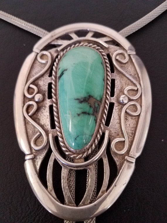 SILVER and TURQUOISE NECKLASE