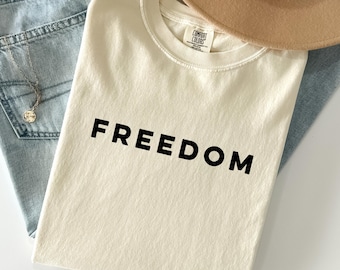 Comfort Colors Freedom Shirt, Unisex Graphic Tee