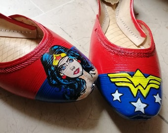 Wonder woman shoes | Etsy Nederland