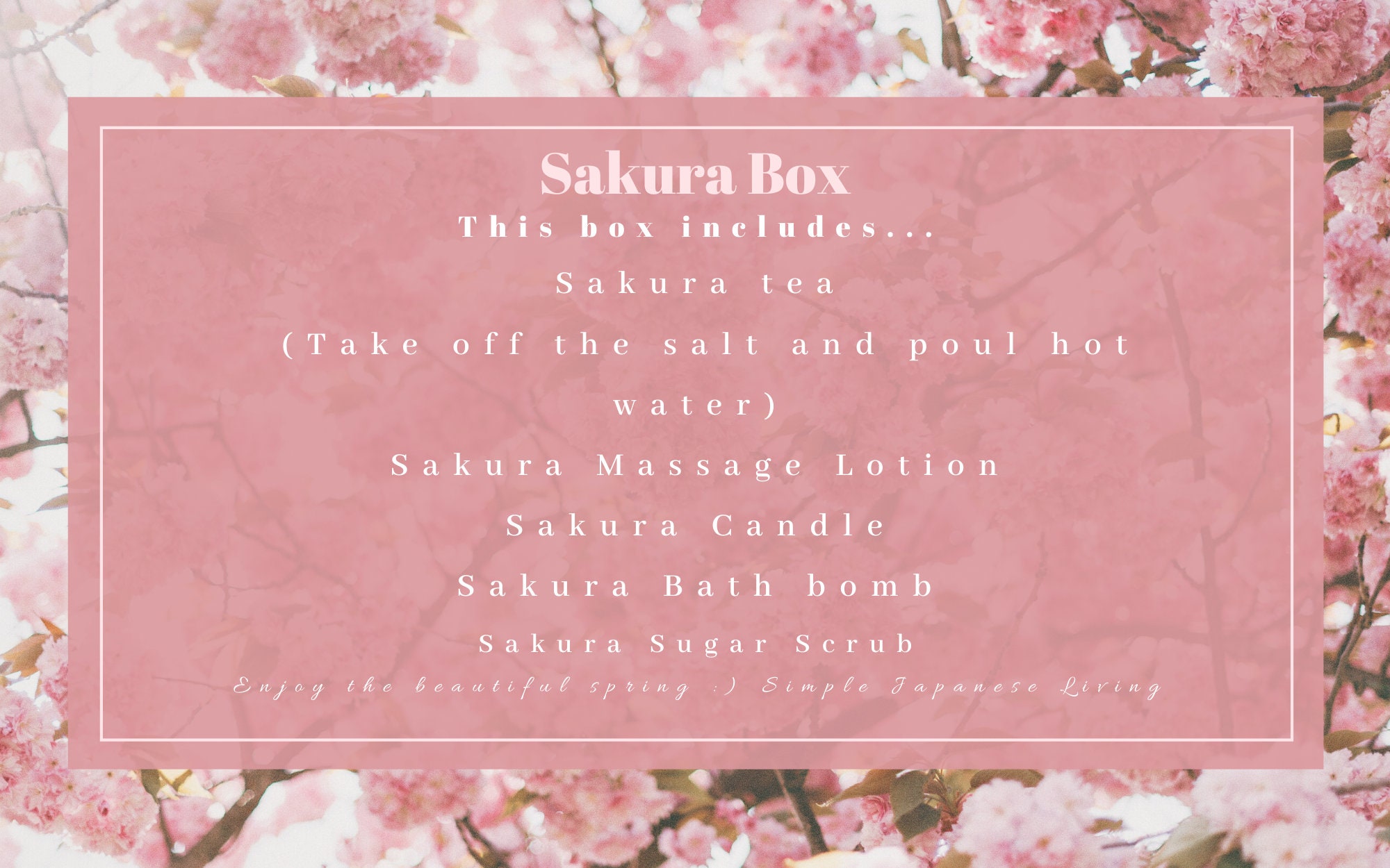 Japanese Sakura Cherry Blossom Gift BoxMystery Candle Gift Etsy