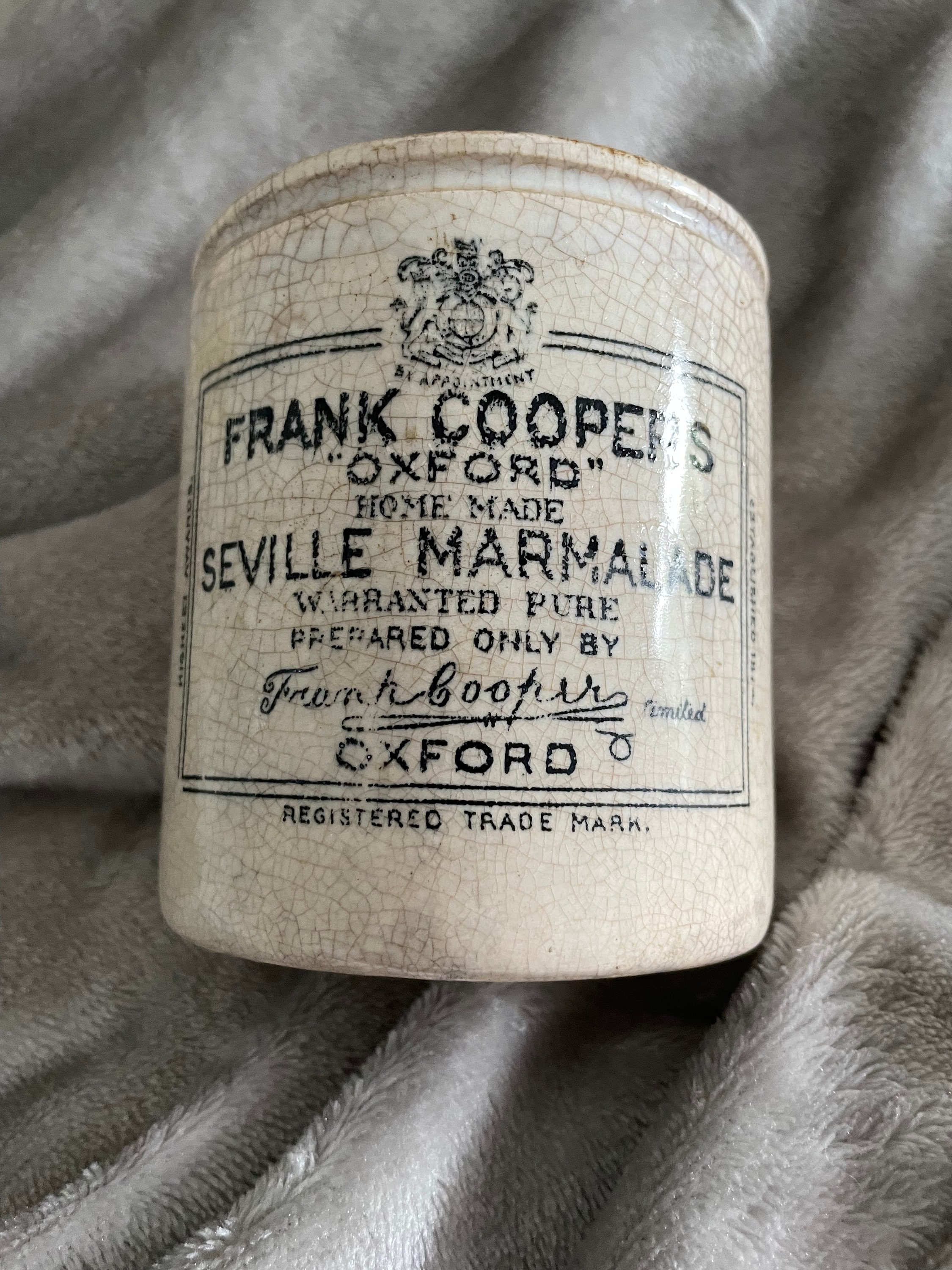 Vintage Frank Coopers Marmalade Jar Utensil Pot Frank Cooper Etsy