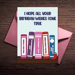 Tarjeta de cumpleaños de Smut Queen / Descarga digital, tarjeta imprimible para lector, libros románticos, regalo literario, libros picantes, regalo para lectores, 5 x 7 pulgadas