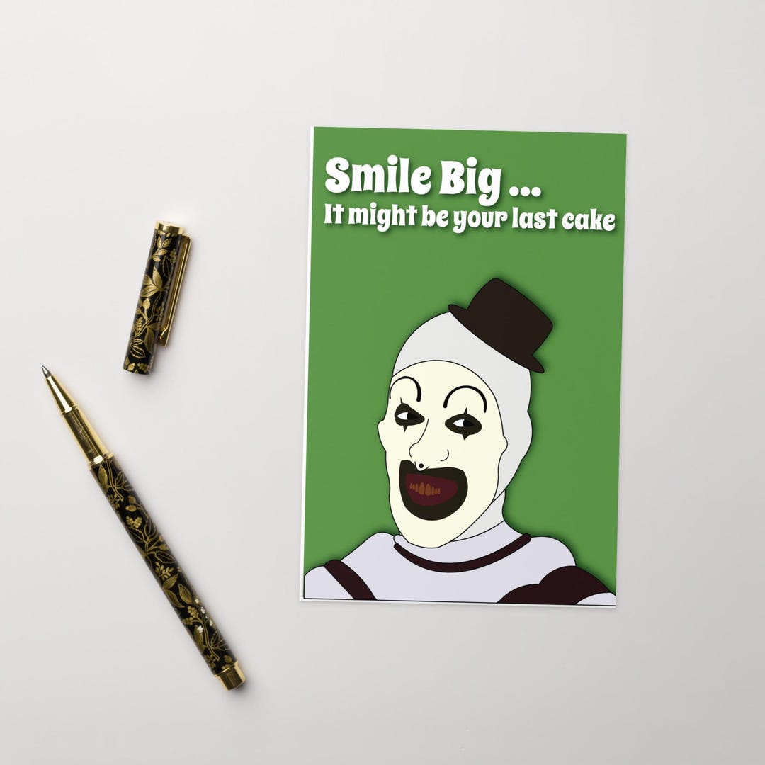 Terrifier Birthday Card: Art the Clown Horror Greeting Card - Etsy