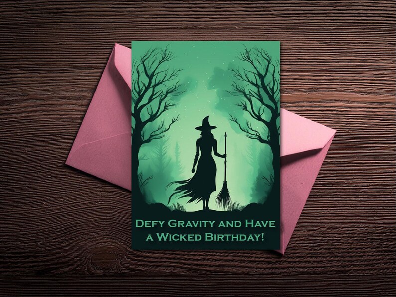 Wicked Birthday Invitation, Elphaba And Glinda Invitation, Wicked Party Invitation, Editable - View #2