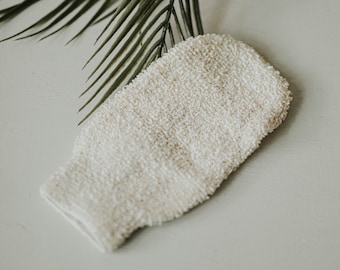 Guante exfoliante / Guante exfoliante a base de plantas, Zero Waste, Exfoliante para la piel con fibra de sisal