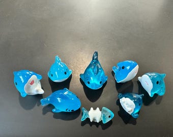 Glow In The Dark Mischievous Shark Diamond Painting Cover Minders