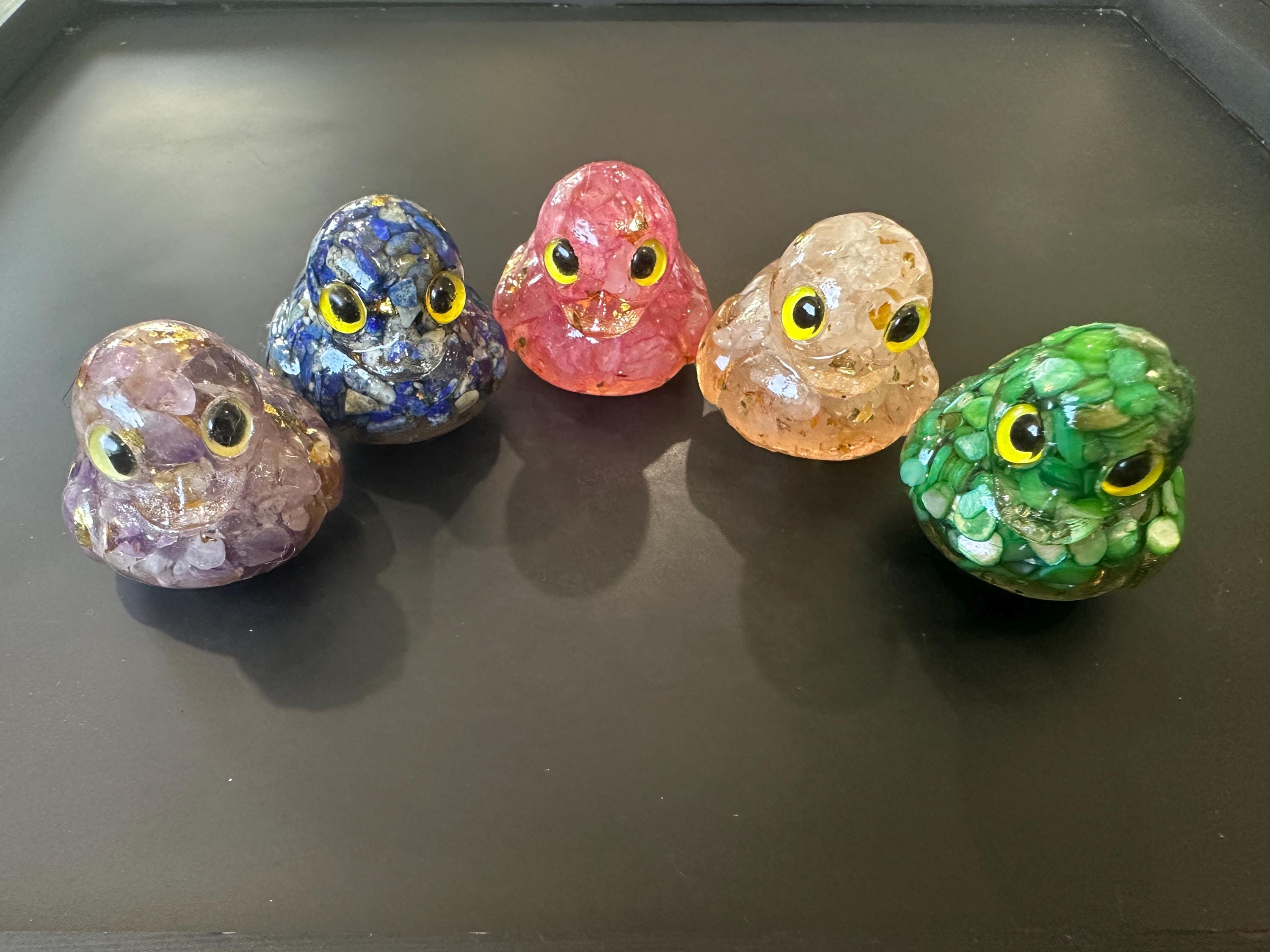Resin Wrapped Crystal Duck Cover Minders