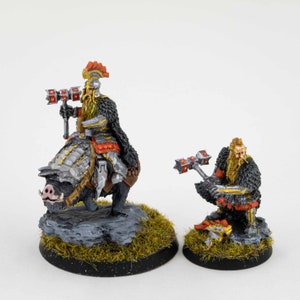 Hand Painted Dwarf Warriors Miniatures: Lord of the Iron Hills Set