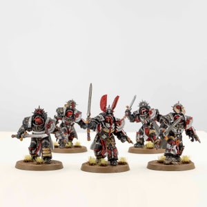 Dark Angels Legion Inner Circle Knights Cenobium Painted Miniatures, Hand-Painted Resin Figures for Display or Wargaming, Unique Custom Army