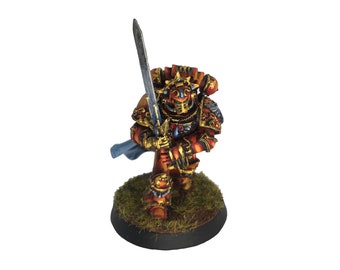 Bemalte Blood Angels Prätor 40K Miniatur, handbemalte Custom Space Marine Modell, Sammlerstück