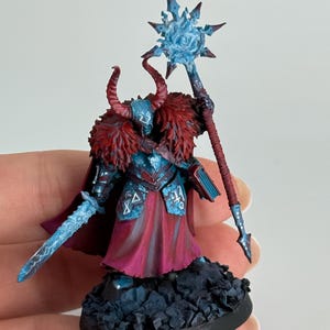 Slaves to Darkness: Chaos Sorcerer Lord – Custom Painted Miniature Made to order 40k