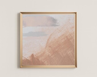 Neutral Abstract Print | Earthy Beige Taupe Organic Boho Coastal Decor (Digital Download)