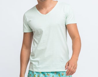 T-shirt en coton biologique pour hommes ou femmes - Loungewear dans la boîte cadeau A - Vert
