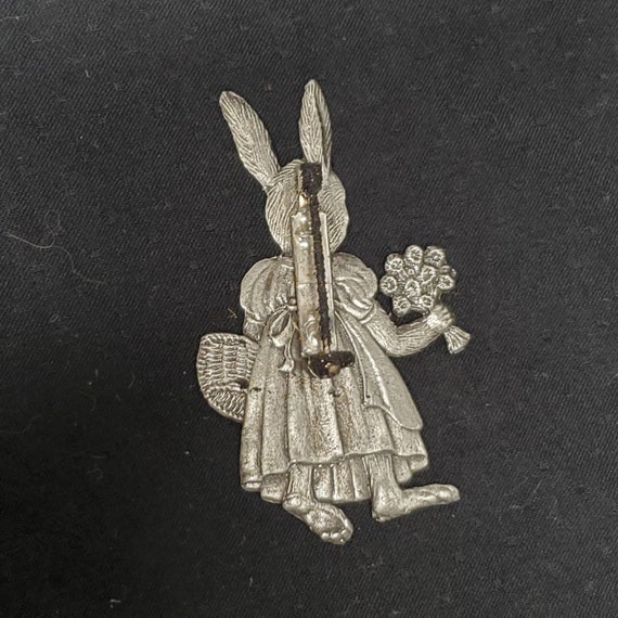 Royal Dutch Pewter Easter Bunny Pin - image 2