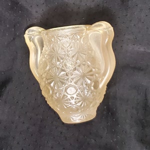 Vintage LE Glass Daisy Button Toothpick Match Holder image 5