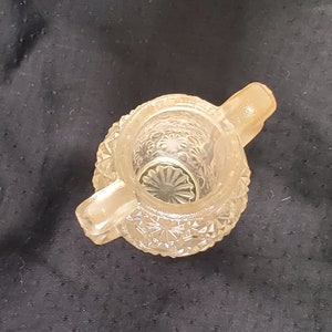 Vintage LE Glass Daisy Button Toothpick Match Holder image 6