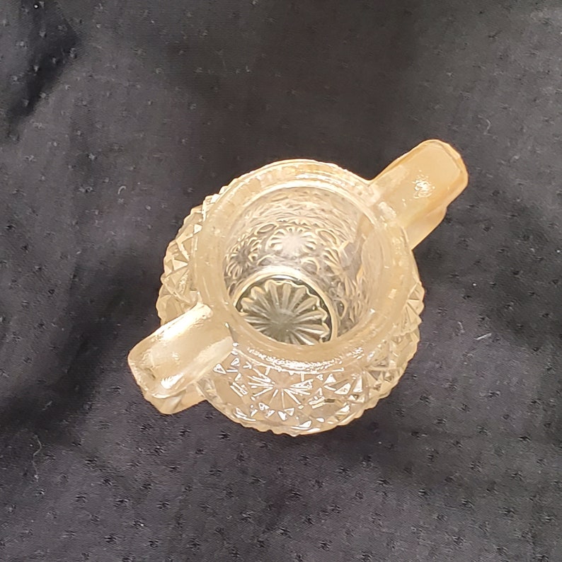 Vintage LE Glass Daisy Button Toothpick Match Holder image 6