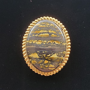 Iron Tiger Eye Brooch