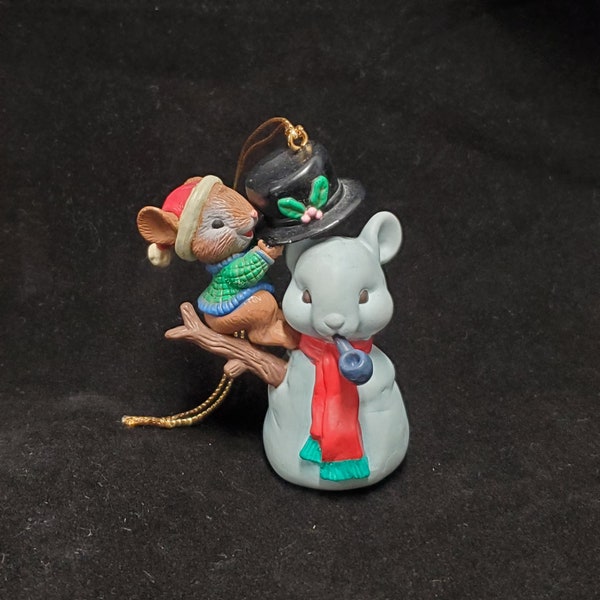 RARE Vintage Lustre Fame Mouse Ornament