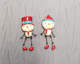 Russ Berrie Ceramic Snowman Ornaments