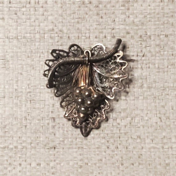 Silver 925 YANES Grape Tree ブローチ-