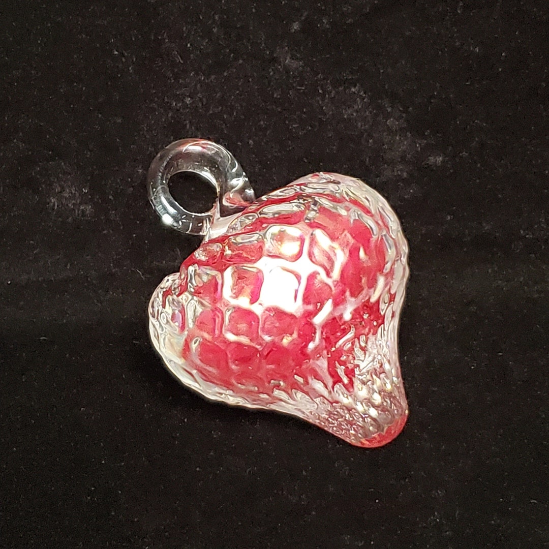 LEVAY Studio Art Glass Strawberry Ornament Paperweight Etsy