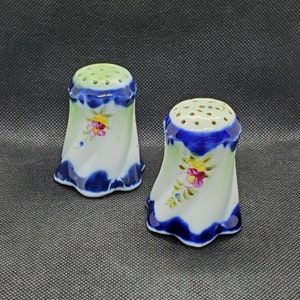 Hand Painted Cobalt Blue Salt Pepper