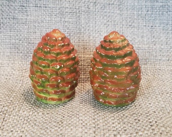 Vintage Pinecone Salt Pepper Shakers