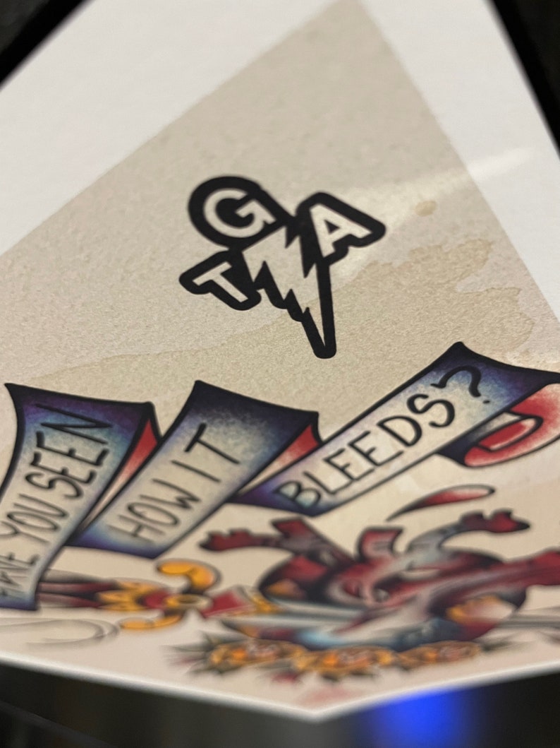 Gaslight Anthem "45" inspirerat A4 högkvalitativt tatueringsblixttryck i stil med bild 2
