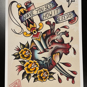 The Gaslight Anthem “45” inspired A4 High Quality Tattoo flash style Print