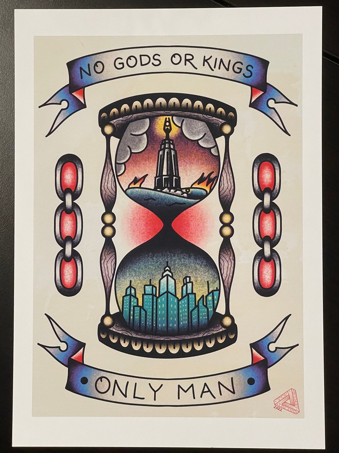 Buy Bioshock Rapture Hourglass Tattoo Flash Style A4 High Quality Print  Online in India - Etsy, image size:1080x1441