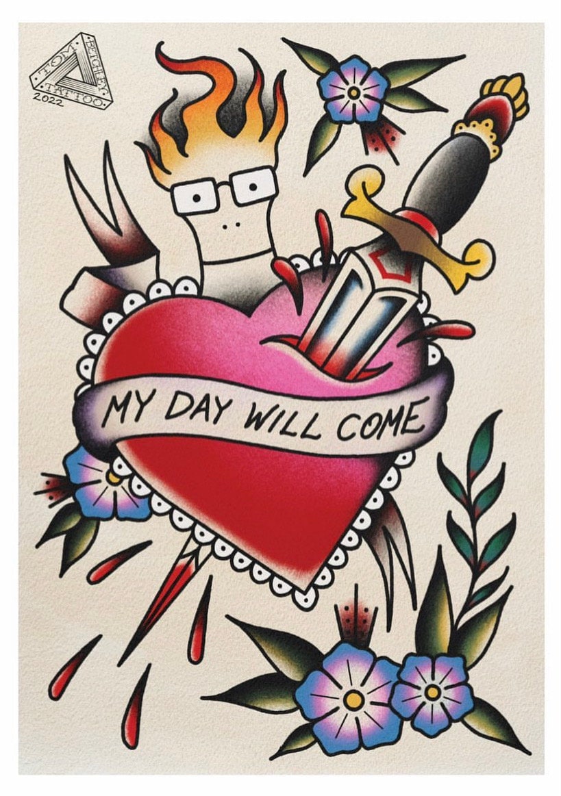 Descendents “Hope” inspired A4 High Quality Tattoo flash style Print